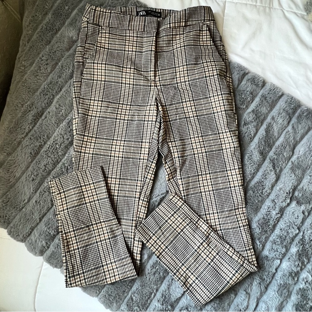 Plaid Print Trousers